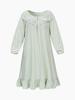 Carried Rayon Ruffle One-piece Pajamas (2 COLORS)