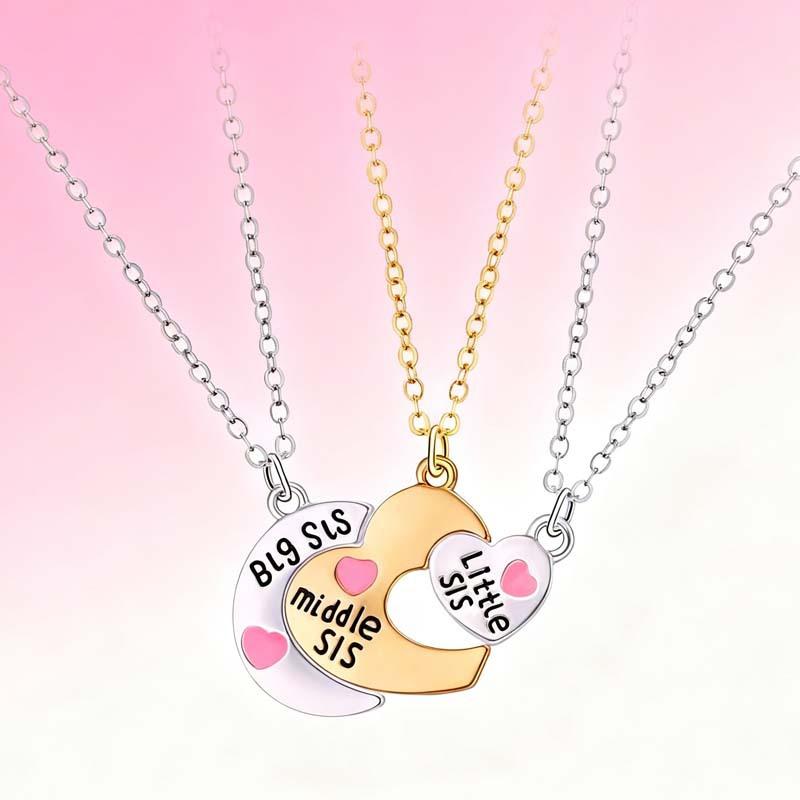 Fashion Best Friends Honey Love Couple Pendant Necklace Chain Choke Broken Heart BFF Good Friendship Jewelry Gift
