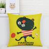 American Lovely Cartoon Cat Pillow Cover Animal Dog Home Decorative Throw Pillow Case Linen Wedding Office Sofa Cushion Cover