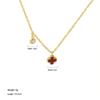 Titanium Steel Mini Four-leaf Clover Necklace New Style Double-sided Shell Flower Clavicle Chain Versatile Exquisite and Elegant