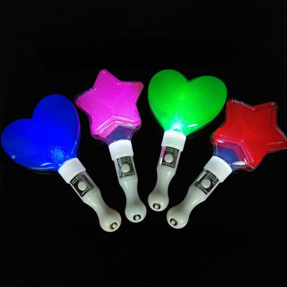 2pcs Beautiful Star Decor Glow Stick Toy Flourescent Stick Creative Glow Stick for Bar