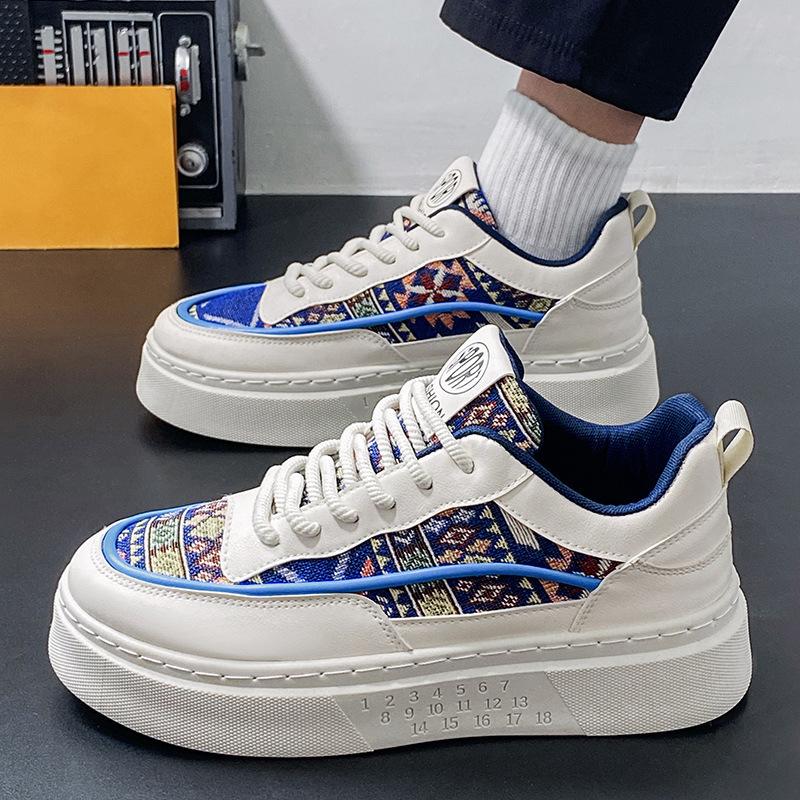 

HB72 men s shoes new breathable canvas shoes men s Korean version trendy versatile little white shoes platform sports casual board shoes 44