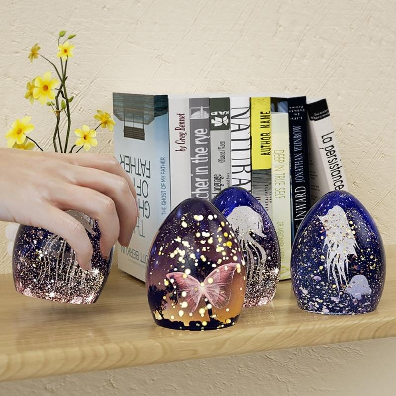 3D Dragon Egg Resin Molds Silicone Keychain Mold,3D Animal Ornaments Mold Dragon Egg Night Light Mold for DIY Crafts