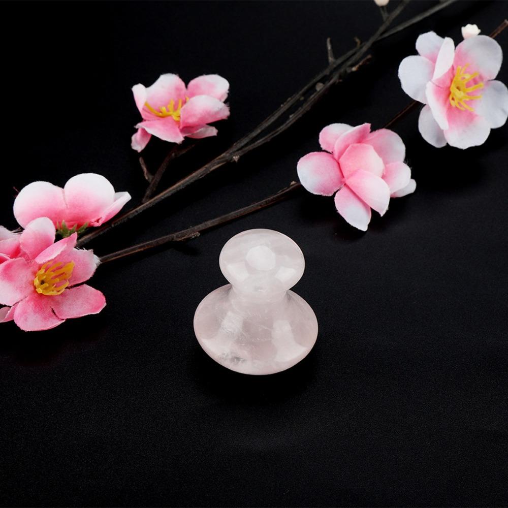 Pink Gua Sha Tool Crystal Face Massage Tool Massage Crystals Rose Quartz Massage Stone Beauty Spa