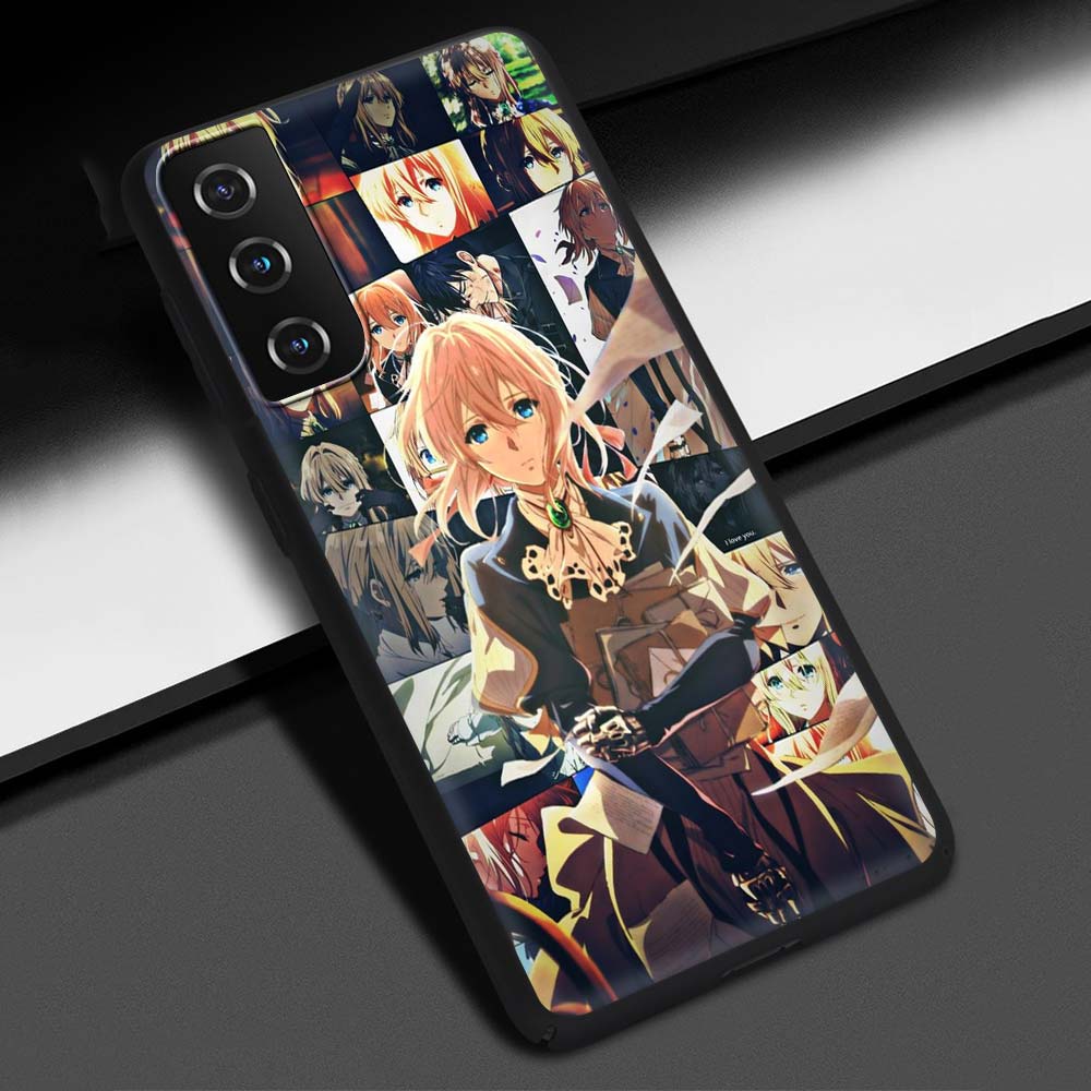Violet Evergarden Anime-Telefonhülle für Samsung Galaxy S20 FE S21 Ultra S20 S10 S9 Plus S10E S8 Silikon-Schutzhülle mit weicher Rückseite