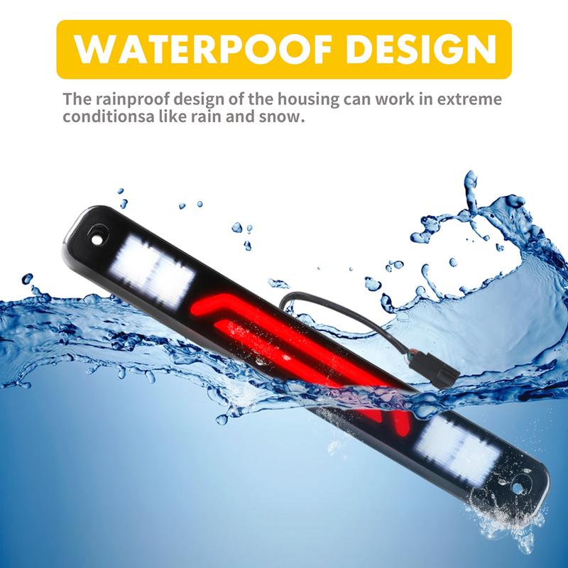 Smoked LED 3RD Third Brake Light Back Signal Reversing Cargo Stop Rear Lamp For GMC Chevy C1500/K1500 Silverado 1988-1998