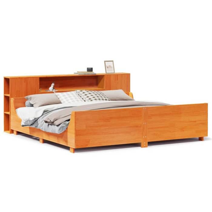 VidaXL Cadre de lit sans matelas cire marron 180x200cm bois pin massif 3323760