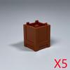 MOC City Scene Building Blocks Food Accessories Vegetable Fruit Shopping Cart Wine Bottle Toy