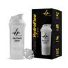 PULSEIT HydraFlow Protein Shaker Bottle 500ml with 2 Storage Compartments & Mixing Ball | BPA-Free Leakproof Gym Shaker for Whey Protein, Pre Wo