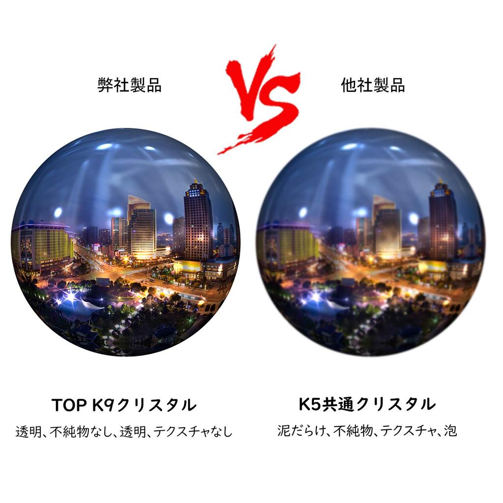 MerryNine Magic Crystal Colorless and with Crystal Wiping and Flannel Feng Shui Home Decorative Item for New Photo Prop Ball, 110mm, Transparent,