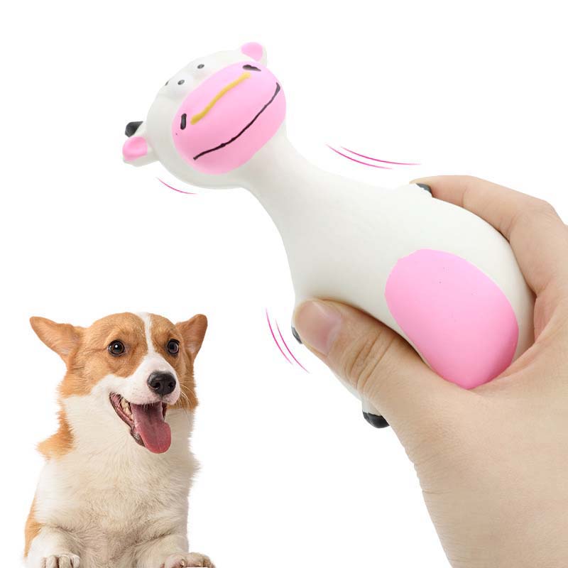 Dog Interactive Chew Toy Funny Cartoon Cows/Elephant/Puppy Toy for Aggressive Chewers Large Breed