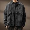 High-End Retro Leather Collar Men's Winter Down Jacket with 90% White Duck Down