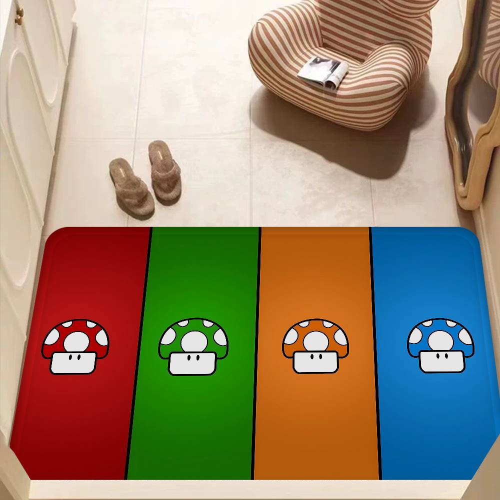 S-Super Cute Style M-Mario Kitchen Mat Cheaper Anti-slip Modern Living Room Balcony Printed Modern Home Decor