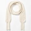 Womens Crossed Back Knitted Cover Up Scarf with Sleeves Sweater Shawl Wrap Shrug Layering Solution For Chilly Environment