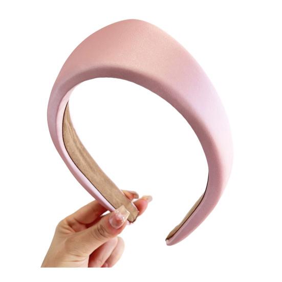 Women Headband Wide Brim Satin Triangle Headband Face Shaping Makeup Washing Hair Hoop Non-Painful Daily Hair Accessory