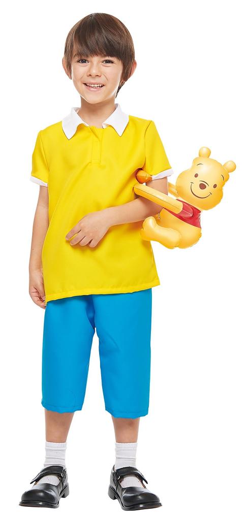 Disney Winnie the Pooh Christopher Robin Kids Costume, Unisex, Suitable for Heights 120cm-140cm