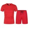 Men's Summer Mesh Basketball Set: Breathable Short Sleeve Tee + Solid Color Shorts