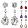 Women Luxury Water Drop Chandelier Earrings Rhinestone Ear Drops Jewelry for Daily Life