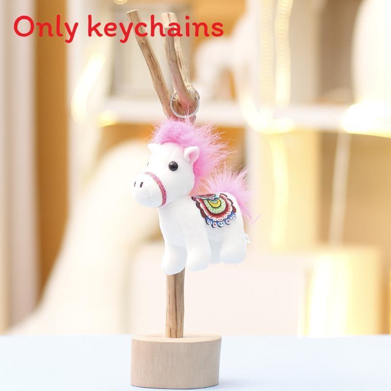 Plush Pony Toy Keychain For Kids Girls Gift Cute Animal Bag Charm With Pp Cotton Filling