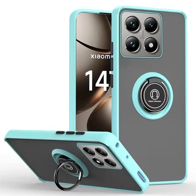 Husă Mată pentru Xiaomi Mi 14T Pro 5G 15 Pro Carcase Inel Magnetic Suport Acoperire pentru Xiaomi Mi 14T 14 Ultra Husă Armură