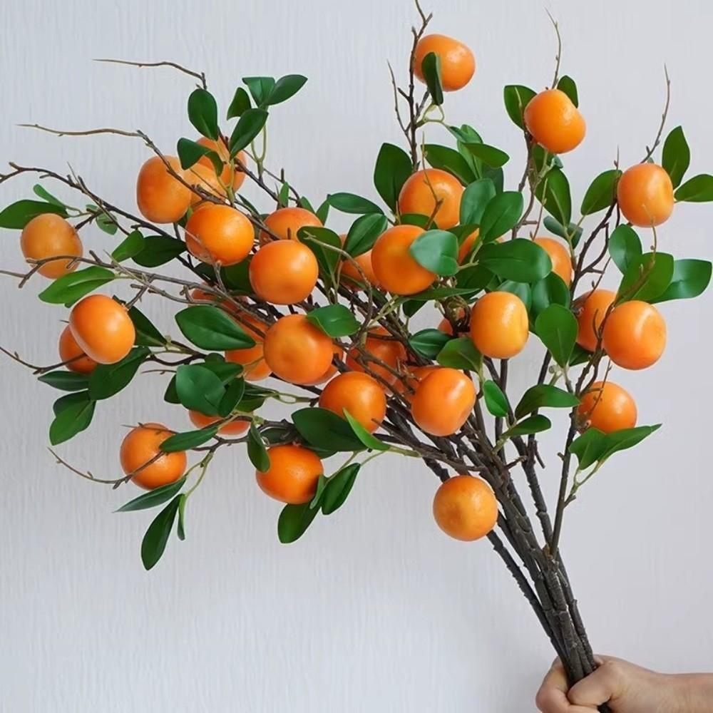 Realistic Artificial Fruit Branches Lifelike Foam Fruits Branches Fake Plants Flower Arrangement