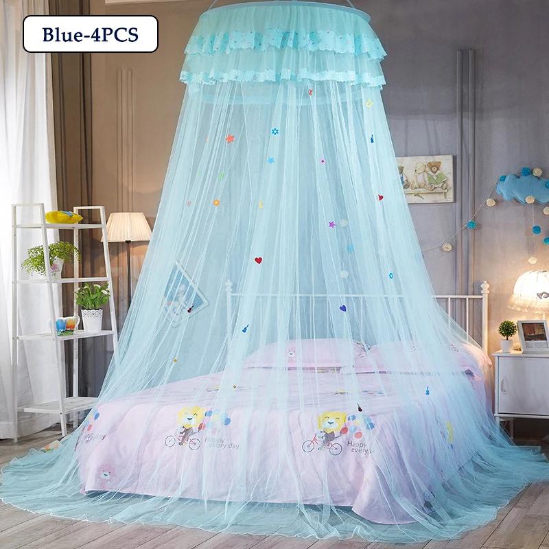 1/2/4PCS Cartoon Dome Hanging Mosquito Net Encryption Heightened Ceiling Lace Lace Princess Dome Court Floor Mosquito Nets