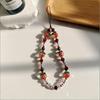 3D Button Beaded Phone Chain Charm Lanyard Korean Sweet Cute Aesthetic Decor Strap for Backpack Key Student Daily Use