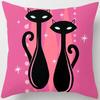 Cartoon Cat Throw Pillow Cover With Short Plush Print For Living Room Sofa Decoration Cushion Cover Pillow Covers Decorative
