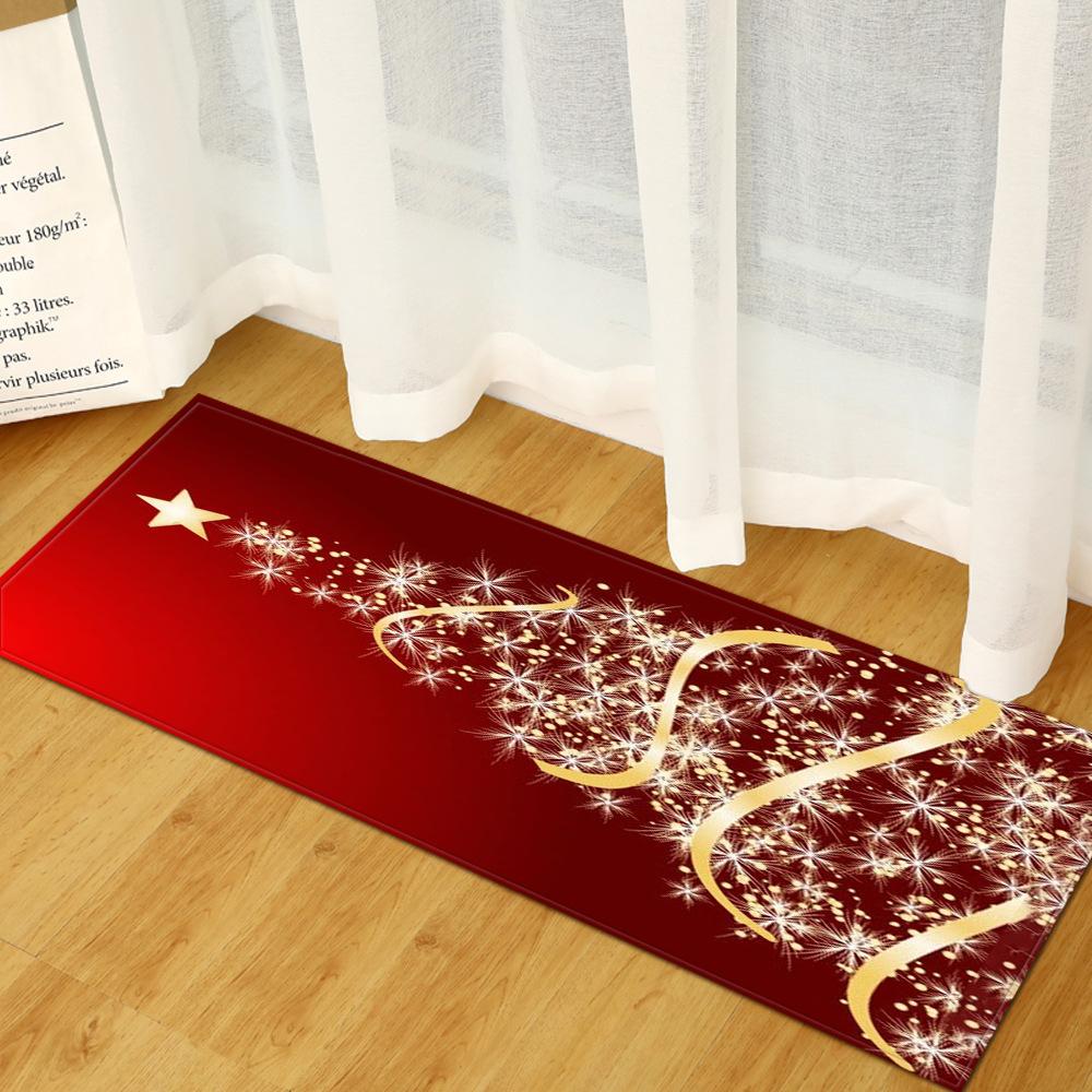 Christmas Porch Entrance Mat Kitchen Absorbent Strip Bathroom Non-Slip Mat Bedroom Living Room Carpet Floor Mat