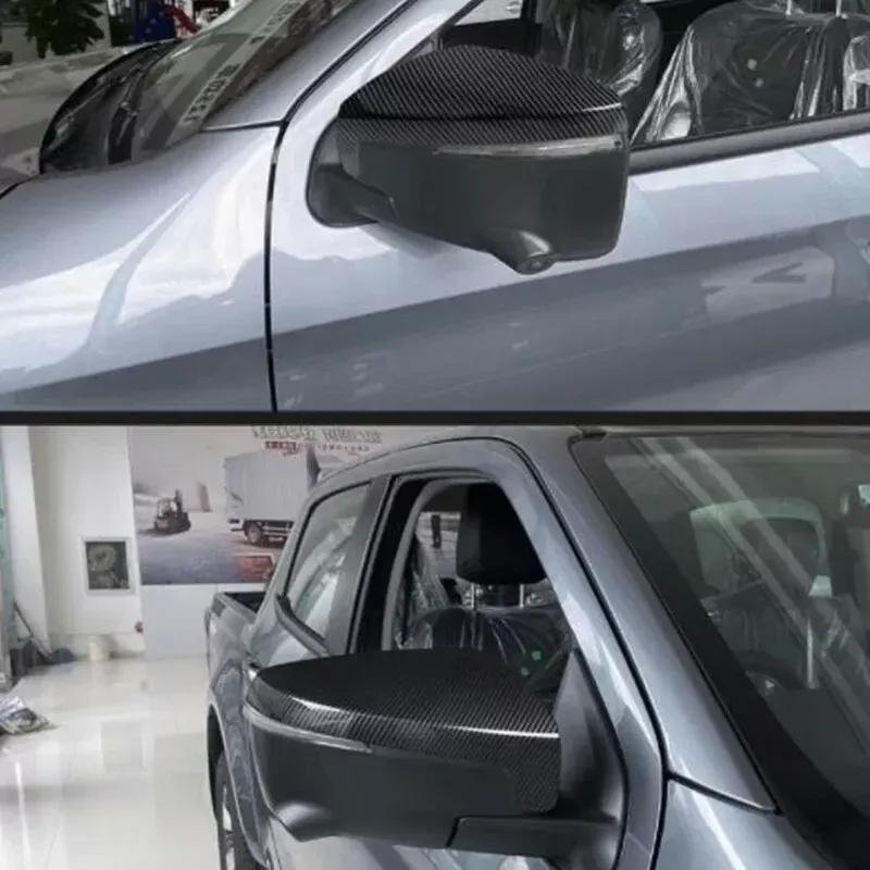 Door Mirror Cover For Isuzu D-Max Dmax -2024 Car Sticker Rearview Side Mirror Cover Wing Cap Exterior Carbon Fiber