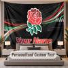 Custom Name Text Tapestry England Rugby Personalized Polyester Wall Tapestry For Bedroom And Room