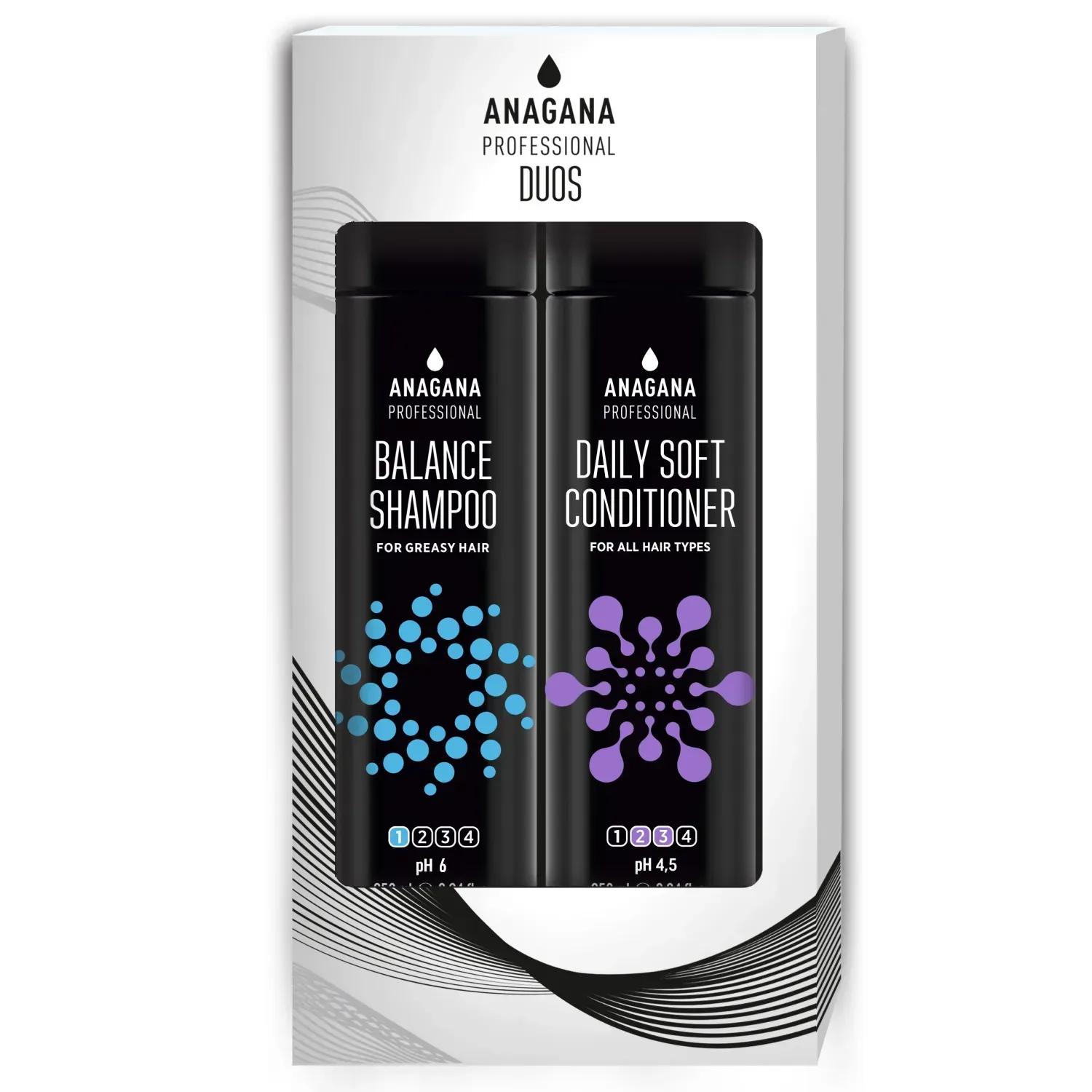 

Набір DUOS Баланс для жирної шкіри голови ANAGANA 2х250 мл