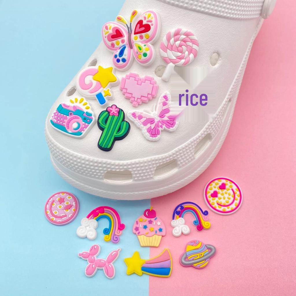 Fresh & Simple Clog Accessories: PVC Soft Rubber Shoe Flowers & DIY Buckles
