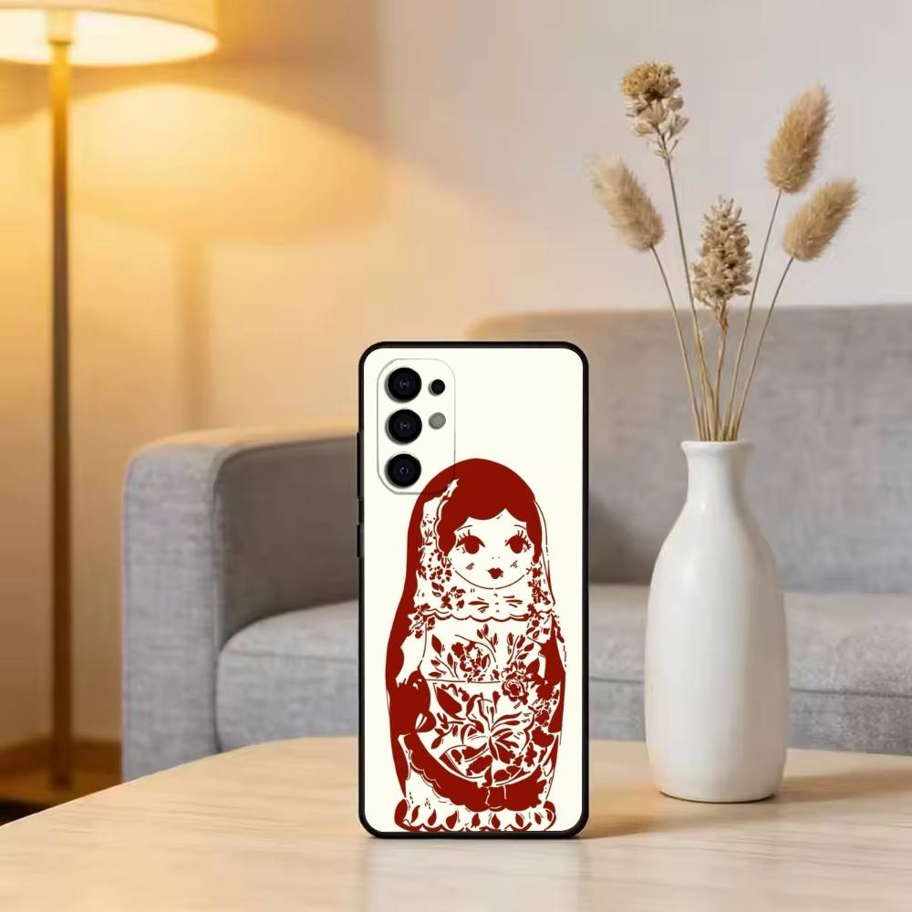 

Очаровательный Чехол для Телефона с Русским Народным Искусством Для Samsung S25,S24,S21,S22,S23,S30,Ultra,S20,Plus,Fe,Мягкий Силиконовый Черный Чехол Samsung S26
