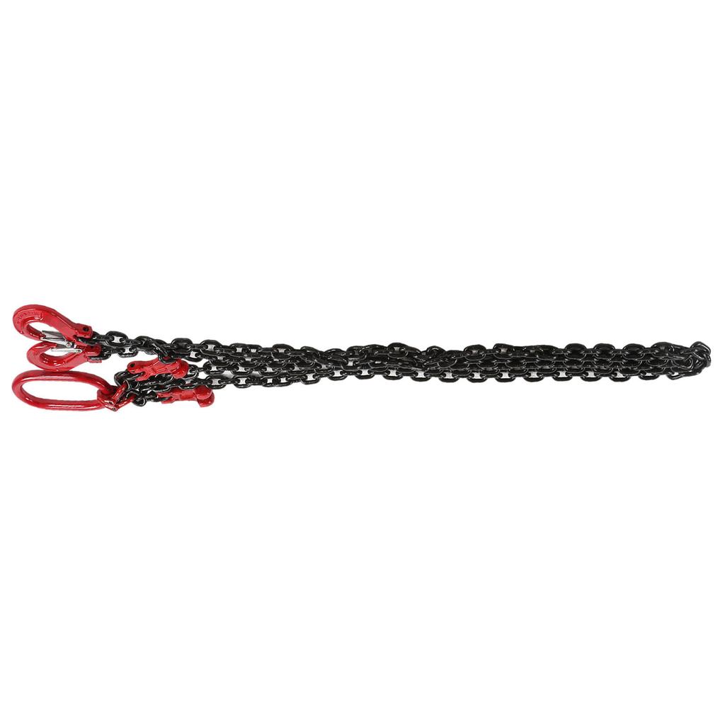 Curea de ridicare cu lanț, 2 cârlige, reglabile pentru operațiuni cu macaraua, 2 metri, 4,75 tone, 8 mm