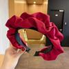 Satin Pleated Wide Brimmed Headbands For Women Non Slip Ruched Headband Hoops French Wide Padded Hair Head Band Hair Accessories