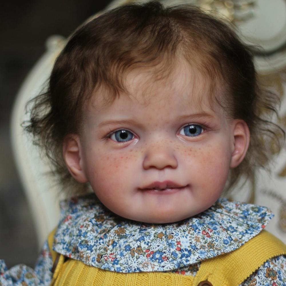 BZDOLL 65 CM 26 Zoll 3D Bemalte Haut mit Adern Weichvinyl Reborn Baby Mädchenpuppe Spielzeug Große Prinzessin Kleinkind Künstlerkollektion Handgefertigt Bebe