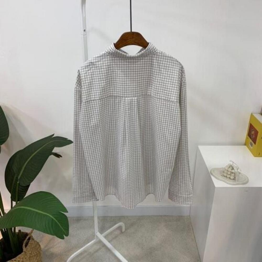 C S In The Room Igu CheCk Pattern pIntuCk Long Sleeve Shirt 2ColorS