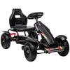 Go-kart a pedali in metallo per bambini con sedile regolabile pneumatici gonfiabili nero