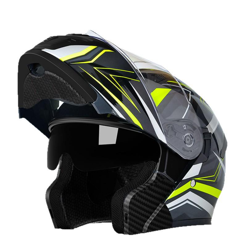 DOT Certified Flip-Up Full Face Motorcycle Helmet for All-Season Safety
