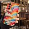 Phone Case: 2D flat, suitable for Samsung Galaxy A34 A35 M05 M06 S20 S22 S21 FE Plus 5G protective case, gradient rainbow, perfect Christmas and Hallo