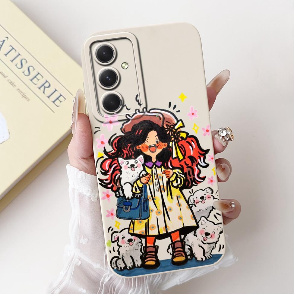For Samsung S23 FE S 23 Plus Ultra Case Cute Cat Luxury Funny Girl Silicone Phone Case For Samsung S23 Ultra Funda Coque Capa