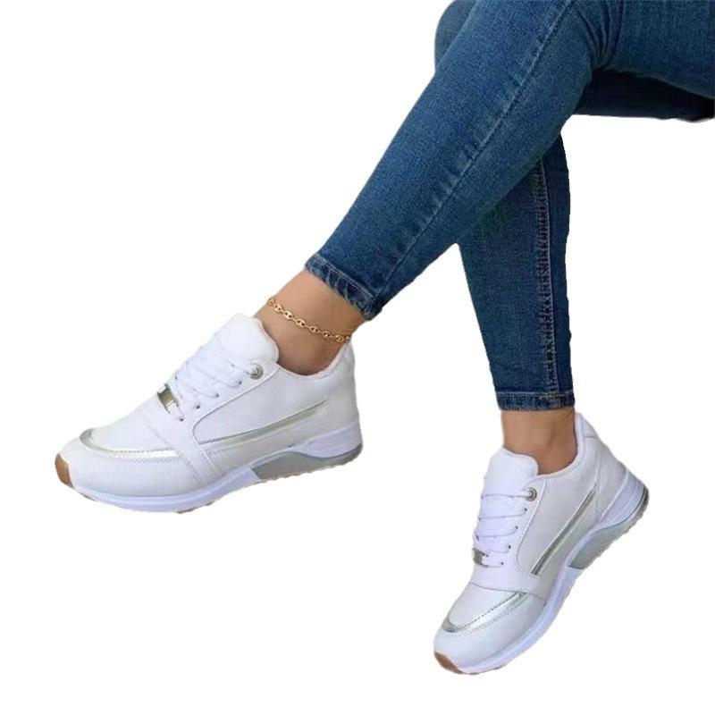 Women Sneakers Casual Shoes Sport Lace Up Flat Running Walking Shoes Woman Footwear Breathable Ladies Vulcanized Shoes Plus Size