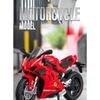 1/10 Ducati V4S S1000RR H2R Alloy Die Cast Motorcycle Model Vehicle Collection Sound and Light Off Road Children's Holiday Gifts