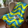 Cyan Yellow Swirl Lightweight Microfiber Soft Christmas Fleece Blanket Warm Cozy Throw For Bed Sofa Office Travel All Season