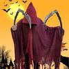 Halloween Płaszcz z kapturem dla dorosłych Średniowieczny Czarownica Czarodziej Peleryna Unisex Kostium Ducha Krzyk na Imprezę Kostiumową Cosplay