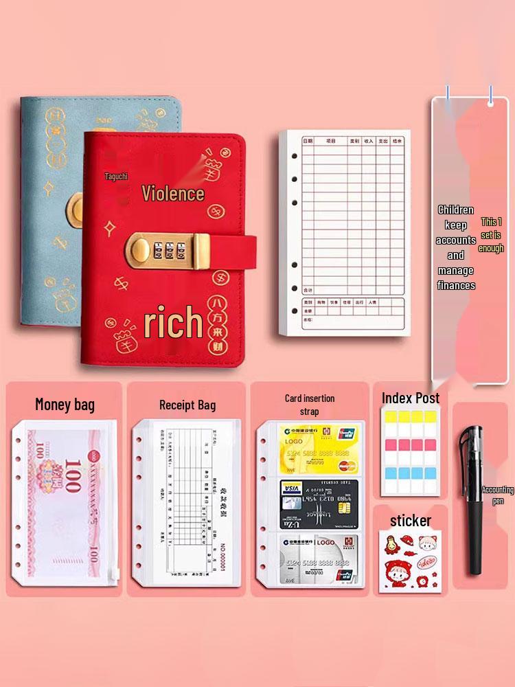 

Детский сберегательный журнал 2025: Финансовый менеджмент для девушек Red - 12 Zipper Bags