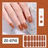 Glitter Nail Polish Strips with File Easy Apply Remove Self Adhesive Women Full Nail Sticker Home Manicure DIY Nail Art Decoration Wrap
