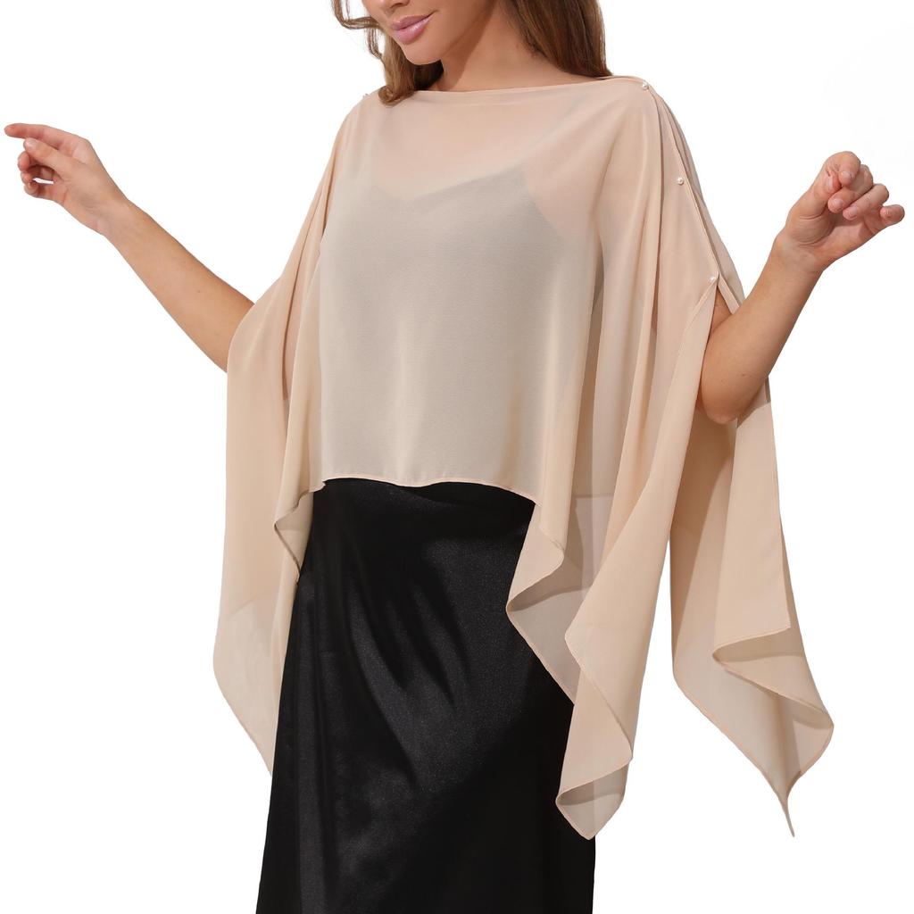Versatile Chiffon Beach Cover-up Shawl - Multiple Ways to Wear