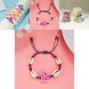 Summer Fashion Handmade Flower Bead Anklet With Adjustable Woven Design For Women